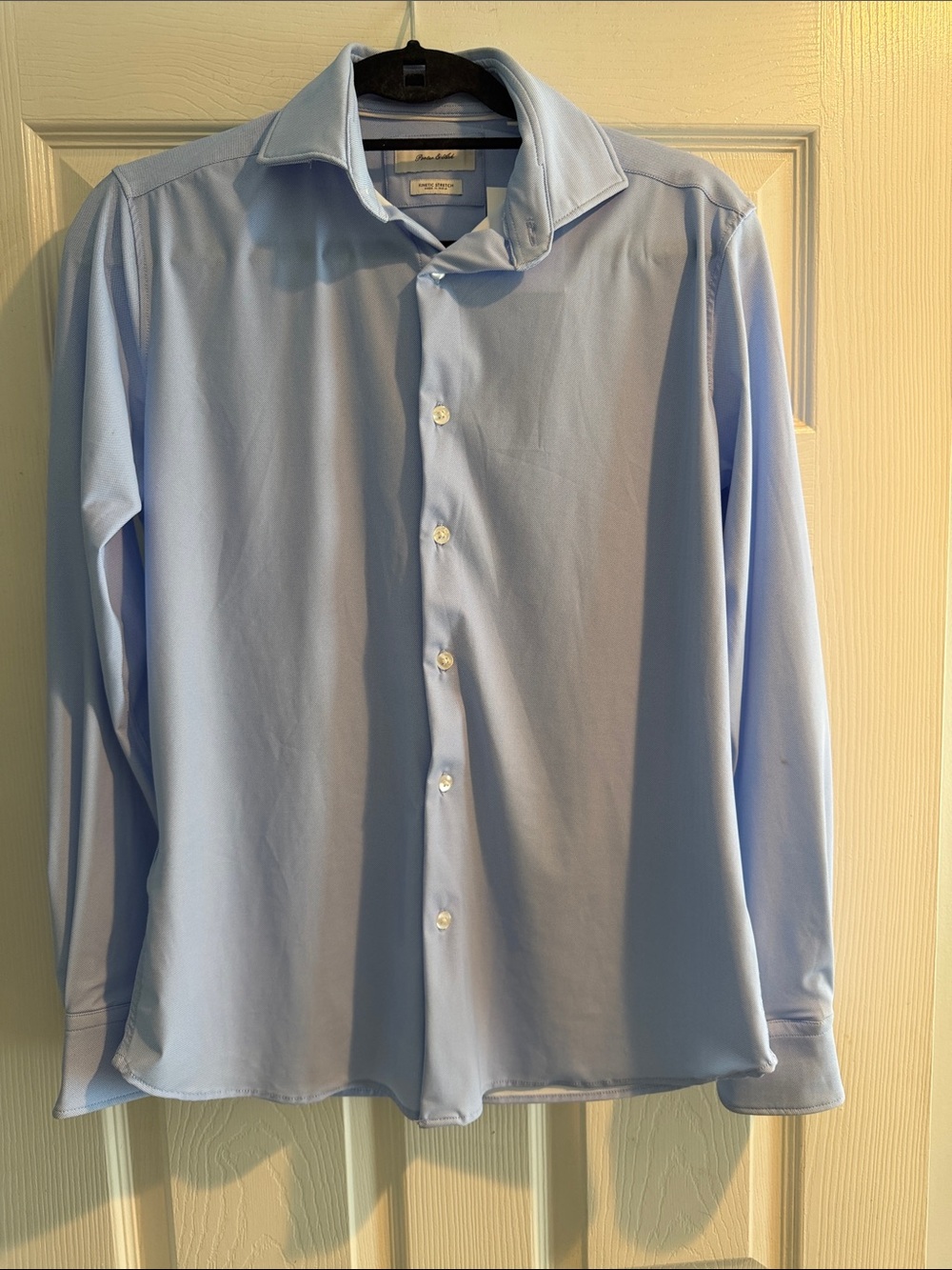 Men's Light Blue Dress Shirt - Modern Spread Collar